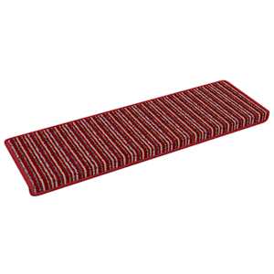 vidaXL Iseliimuvad treppimatid 15 tk 65 x 21 x 4 cm Non-Slip Punane