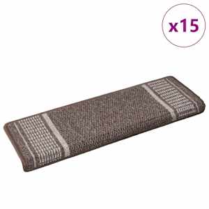 Samolepicí schodové rohože 15 pcs Hnědá 65 x 21 x 4 cm - obrázek 3