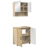 vidaXL Vannitoa m&ouml;&ouml;bleset 2 tk Sonoma tamm 61 x 35 x 64 cm