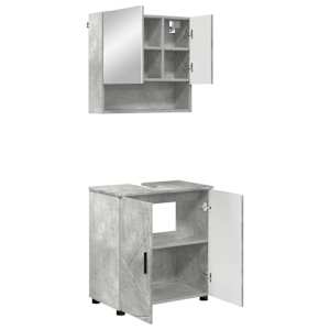 Sada koupelnového nábytku Nástěnný 2 pcs Betonově šedá - obrázek 2