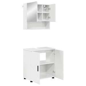 Sada koupelnového nábytku Nástěnný 2 pcs Vysoce lesklá bílá - obrázek 2