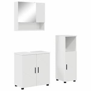 vidaXL Vannitoa m&ouml;&ouml;bleset 3 tk Kergelt l&auml;ikiv valge 61 x 35 x 64 cm