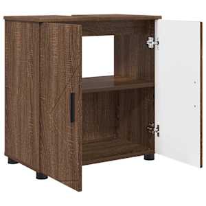 Sada koupelnového nábytku se zásuvkou Nástěnný 3 pcs Hnědý dub - obrázek 5