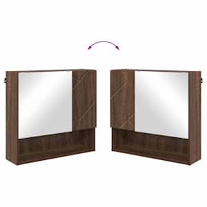Sada koupelnového nábytku se zásuvkou Nástěnný 3 pcs Hnědý dub - obrázek 13