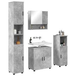 Sada koupelnového nábytku Nástěnný 4 pcs Betonově šedá - obrázek 3