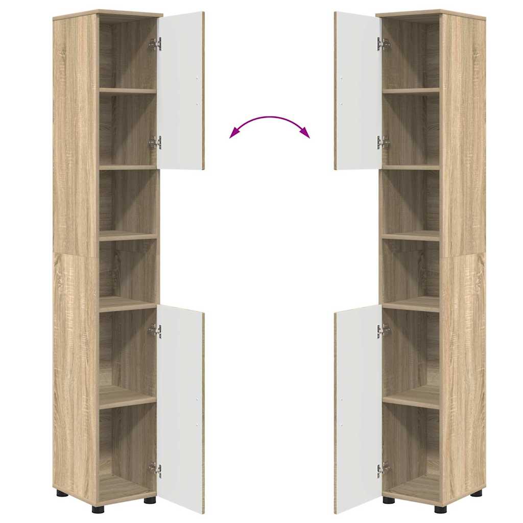 Komplet pohištva za kopalnico s predalom 4 pcs Sonoma hrast - slika 13