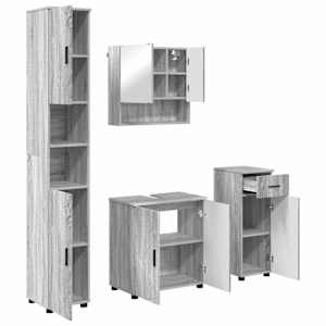 vidaXL Vannitoa m&ouml;&ouml;bleset 4 tk Hall Sonoma 61 x 35 x 64 cm
