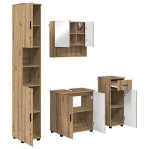 vidaXL Vannitoa m&ouml;&ouml;bleset 4 tk K&auml;sit&ouml;&ouml;puu 61 x 35 x 64 cm