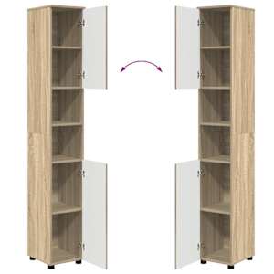 Sada koupelnového nábytku Nástěnný s úložištěm 5 pcs Sonoma dub - obrázek 14