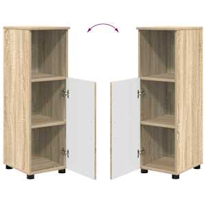 Sada koupelnového nábytku Nástěnný s úložištěm 5 pcs Sonoma dub - obrázek 15