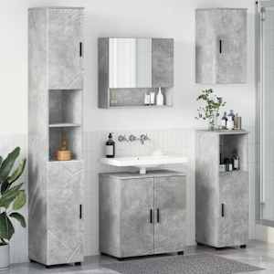 Sada koupelnového nábytku Nástěnný 5 pcs Betonově šedá - obrázek 1