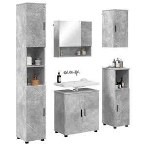 Sada koupelnového nábytku Nástěnný 5 pcs Betonově šedá - obrázek 3
