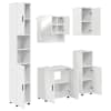 vidaXL Vannitoa m&ouml;&ouml;bleset 5 tk K&otilde;rgl&auml;ikega valge 61 x 35 x 64 cm