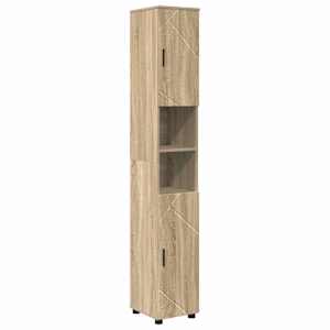 Sada koupelnového nábytku se zásuvkou Nástěnný 5 pcs Sonoma dub - obrázek 8