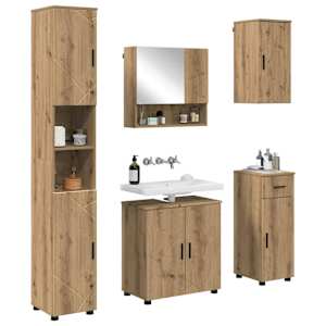 Sada koupelnového nábytku 5 ks Artisanový dub 61 x 35 x 64 cm - obrázek 3