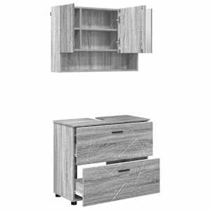 vidaXL Vannitoa m&ouml;&ouml;bleset 2 tk Hall Sonoma 76,5 x 35 x 64 cm