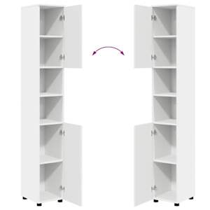 Sada koupelnového nábytku 4 pcs Bílá Skládané dřevo a kov - obrázek 12