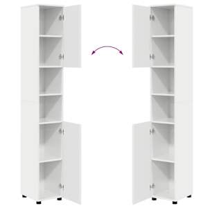Sada koupelnového nábytku se zásuvkou 4 pcs Vysoce lesklá bílá - obrázek 12