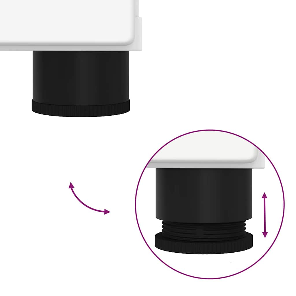 Komplet pohištva za kopalnico s predalom s polico 4 pcs Bela - slika 13