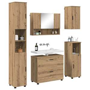 Sada koupelnového nábytku 5 ks Artisanový dub 35 x 30 x 192 cm - obrázek 3