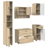 vidaXL Vannitoa m&ouml;&ouml;bleset 5 tk Sonoma tamm 35 x 30 x 192 cm