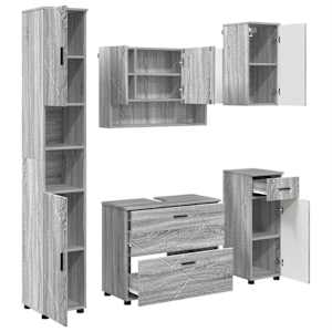 vidaXL Vannitoa m&ouml;&ouml;bleset 5 tk Hall Sonoma 35 x 30 x 192 cm