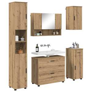 Sada koupelnového nábytku 5 ks Artisanový dub 35 x 30 x 192 cm - obrázek 3