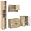 vidaXL Vannitoa m&ouml;&ouml;bleset 4 tk Sonoma tamm 35 x 30 x 192 cm