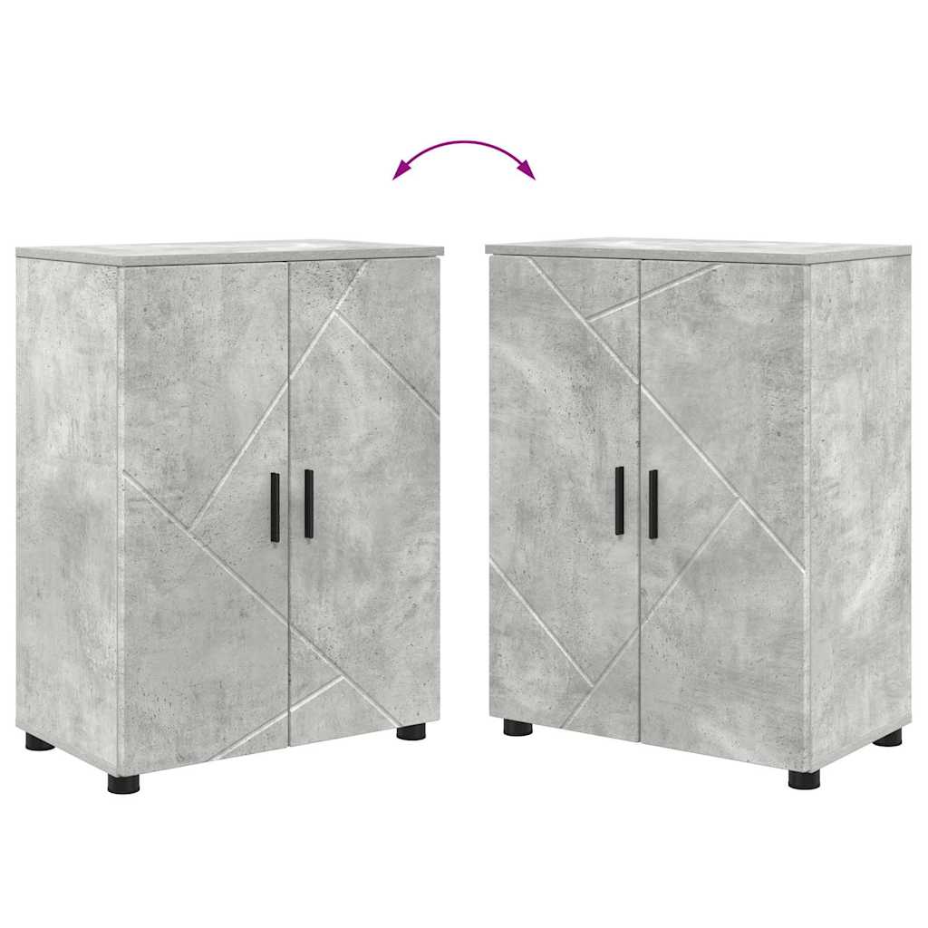 Set de mobilier pentru baie 4 pcs Gri beton 30 x 35 x 192 cm [11]