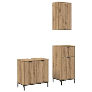 vidaXL Vannitoa m&ouml;&ouml;bleset 3 tk K&auml;sit&ouml;&ouml;puu 39,5 x 36 x 88 cm