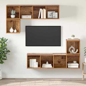 Komplet TV omaric 4 pcs Star les Konstruiran les
