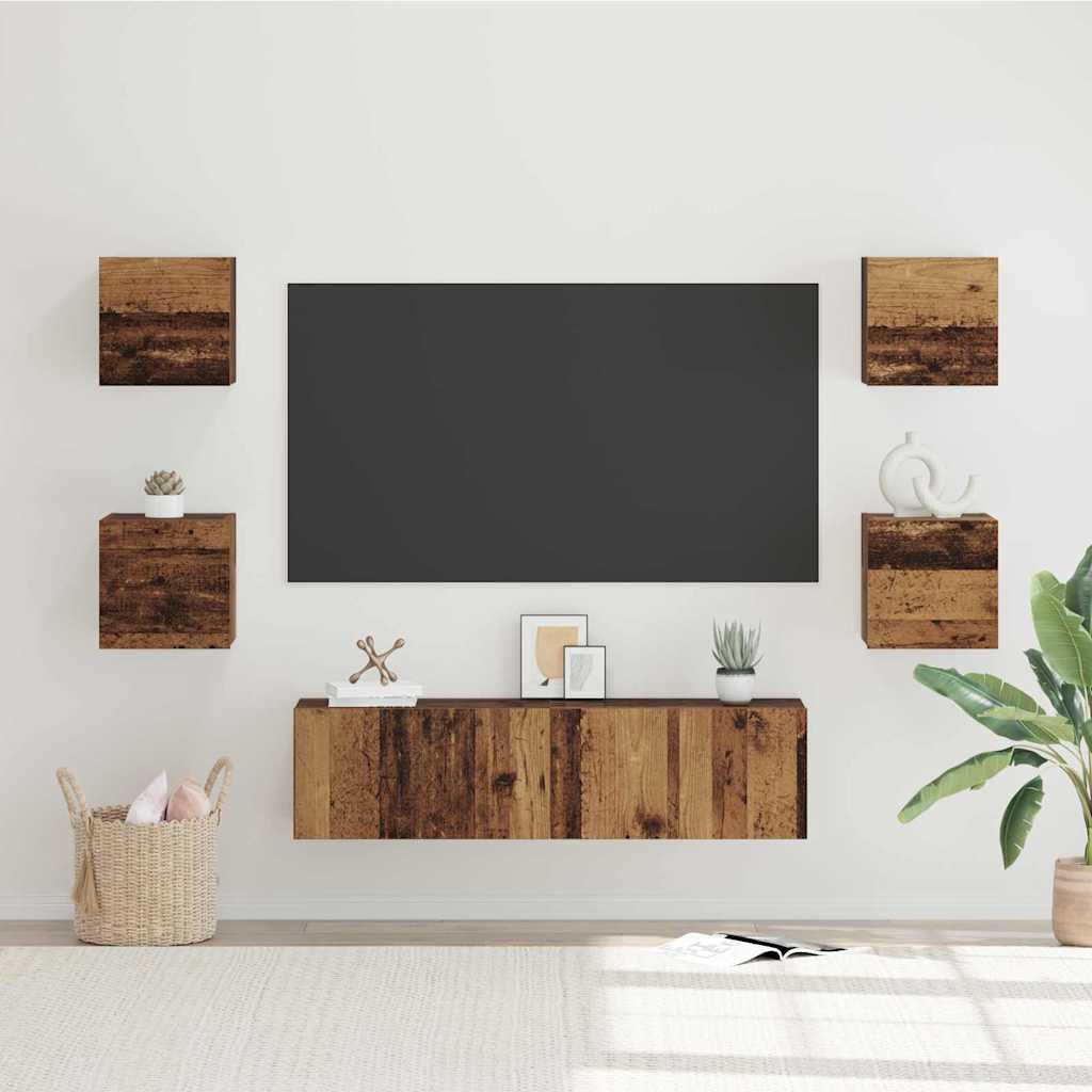 Telerikapi komplekt 6 pcs Vana puit Keskmine 120 x 30 x 30 cm