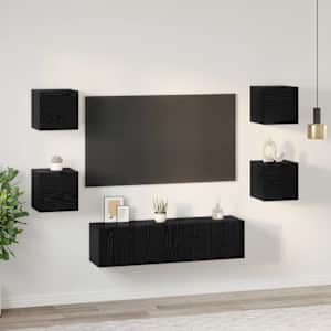 Sestava TV skříněk Nástěnný 6 pcs Černý dub kompozitní dřevo - obrázek 4