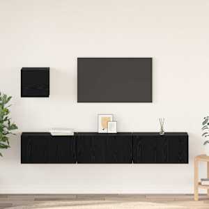 Sestava TV skříněk Nástěnný 4 pcs Černý dub kompozitní dřevo - obrázek 1