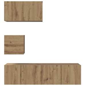 Sestava TV skříněk 4 pcs Artisanový dub Kompozitní dřevo - obrázek 7