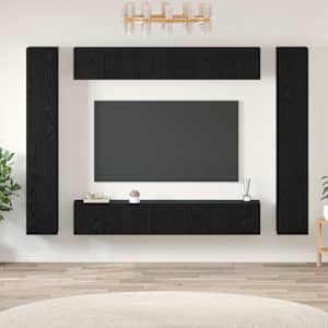 Sestava TV skříněk Nástěnný 10 pcs Černý dub kompozitní dřevo - obrázek 1