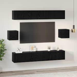 Sestava TV skříněk Nástěnný 8 pcs Černý dub kompozitní dřevo - obrázek 4
