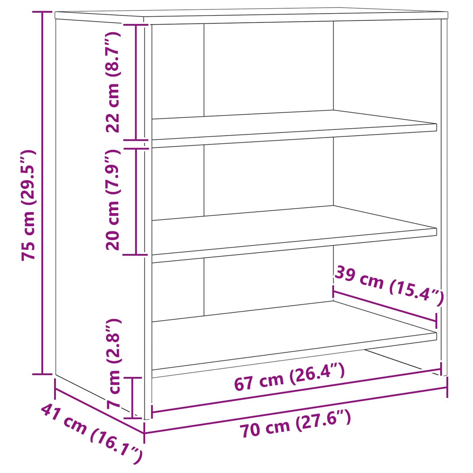 Servírovací skříň se zásuvkou 3 pcs Staré dřevo 70 x 41 x 75 cm - obrázek 15