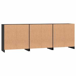 Servírovací skříň se zásuvkou 3 pcs Černý dub 70 x 41 x 75 cm - obrázek 9