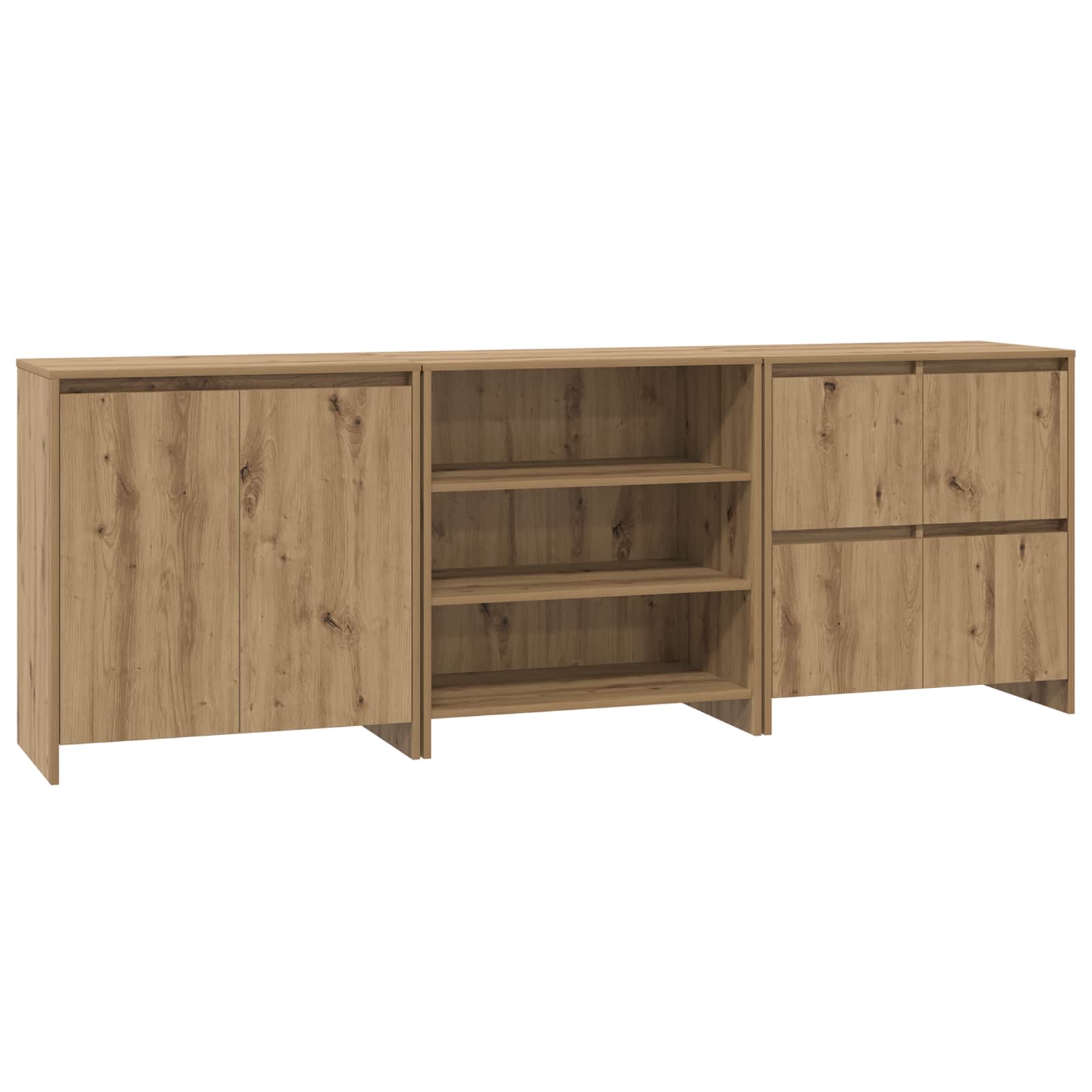 Servírovací skříň 3 pcs Artisanový dub 70 x 41 x 75 cm3393158