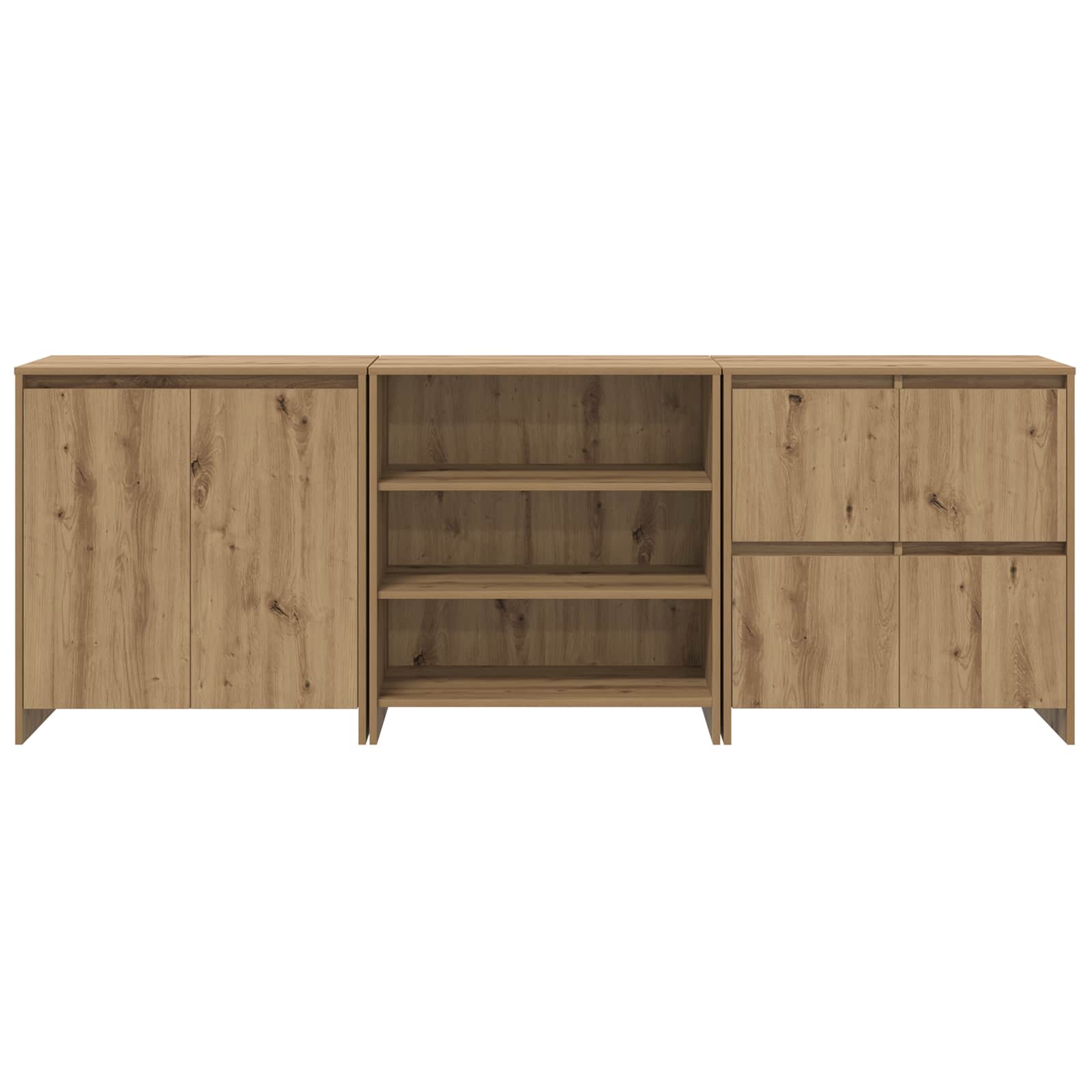 Servírovací skříň 3 pcs Artisanový dub 70 x 41 x 75 cm3393158