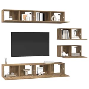 Sestava TV skříněk 6 pcs Artisanový dub kompozitní dřevo - obrázek 3