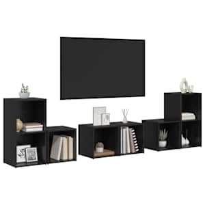 Sestava TV skříněk Nástěnný 6 pcs Černý dub kompozitní dřevo - obrázek 3