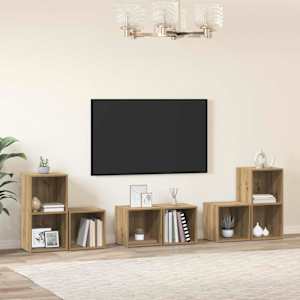 Sestava TV skříněk 6 pcs Artisanový dub kompozitní dřevo - obrázek 1