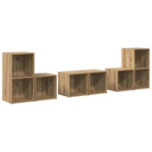 Sestava TV skříněk 6 pcs Artisanový dub kompozitní dřevo - obrázek 2