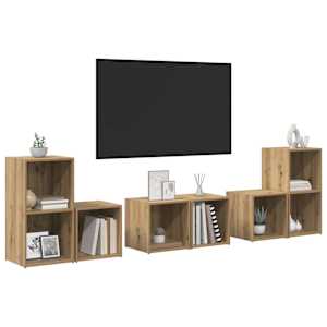Sestava TV skříněk 6 pcs Artisanový dub kompozitní dřevo - obrázek 3