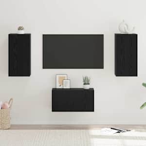 Sestava TV skříněk Nástěnný 3 pcs Černý dub kompozitní dřevo - obrázek 4