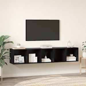 Set TV omar 2 pcs Črna Orehovina Konstruiran les