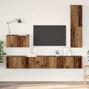 Stenski TV kabinet 4 pcs Star les Konstruiran les