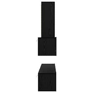 Nástěnná skříň na TV Nástěnný 4 pcs Černý dub kompozitní dřevo - obrázek 9
